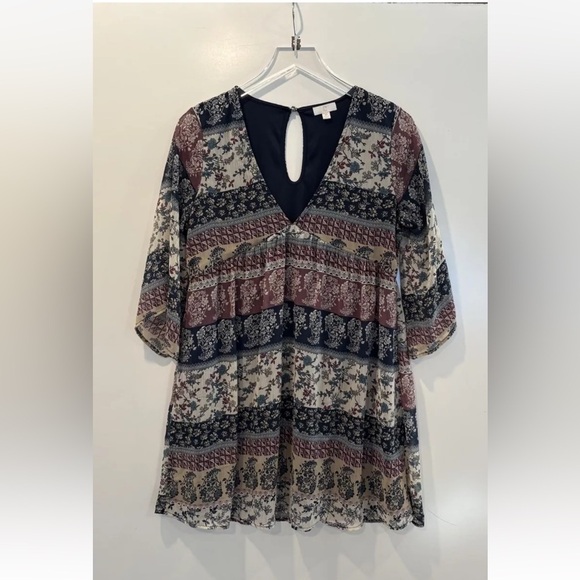 C Wonder Floral Print Shift Dress Boho Peasant Womens Size Medium (699) - Picture 5 of 9